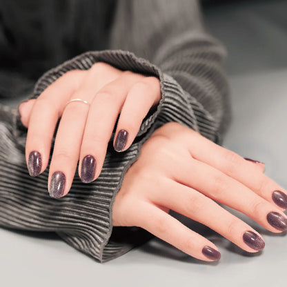 Gel Me1 Japan|18. Noir Black ｜黑色貓眼指甲貼|指甲貼|Semi Cured Gel
