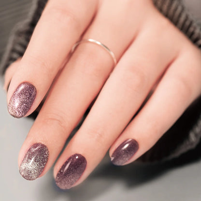 Gel Me1 Japan|18. Noir Black ｜黑色貓眼指甲貼|指甲貼|Semi Cured Gel