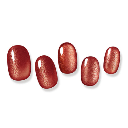 Gel Me1 Japan|19. Amour Red｜紅色貓眼指甲貼|指甲貼|Semi Cured Gel