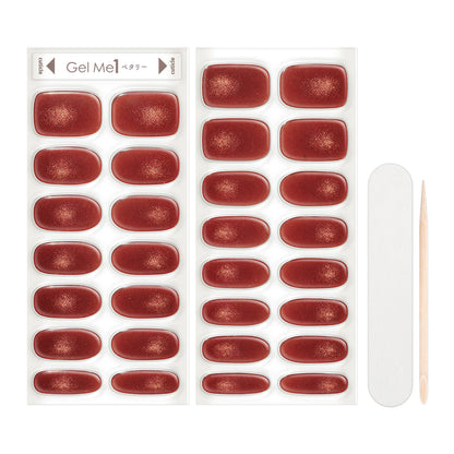 Gel Me1 Japan|19. Amour Red｜紅色貓眼指甲貼|指甲貼|Semi Cured Gel