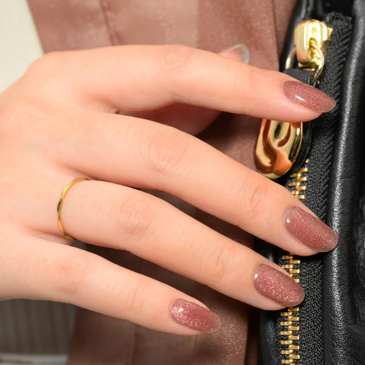  warm brown gel nail wraps