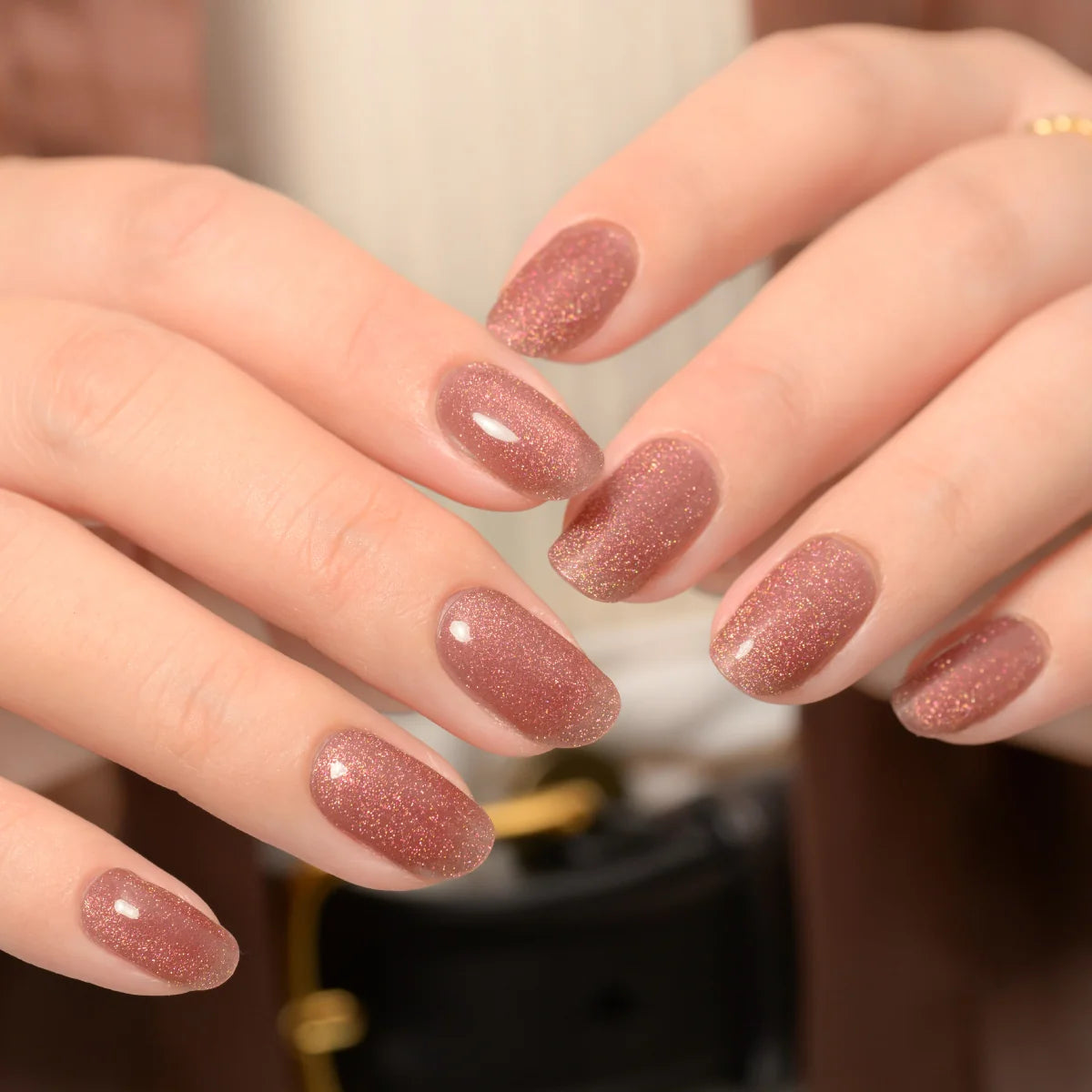 warm brown gel nail wraps