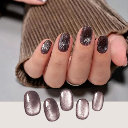 Gel Me1 Japan|18. Noir Black ｜黑色貓眼指甲貼|指甲貼|Semi Cured Gel