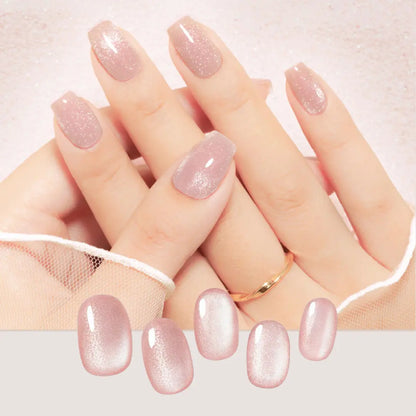 Gel Me1 Japan|14. Royal Pink｜裸粉色氣質貓眼|指甲貼|Semi Cured Gel