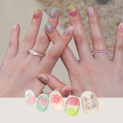 Adorable Bunny|Nail Sticker|Solar Gel