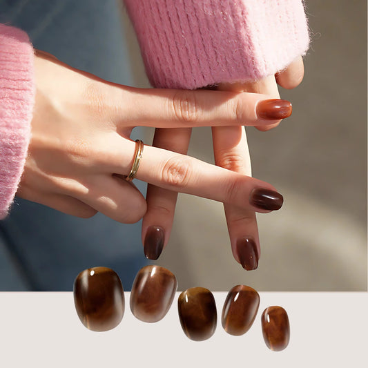 Amber Brown|指甲貼|Solar Gel |Gelato Factory-KR