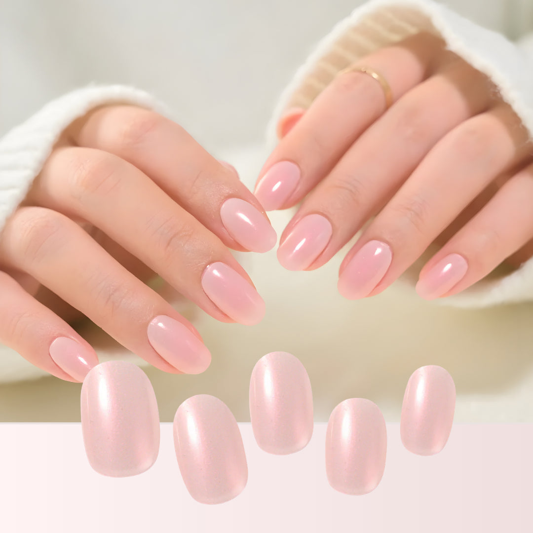 Gel Me1 半固化凝膠指甲貼 - Aurora Pink｜極光粉紅・甜美聚會款