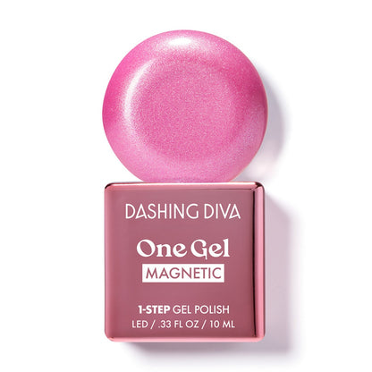 Dashing Diva - Bang Bang | GEL甲油 | Magnetic Gel | 貓眼凝膠GEL甲油 | 飽和粉紅色調，銀色貓眼效果，活力十足