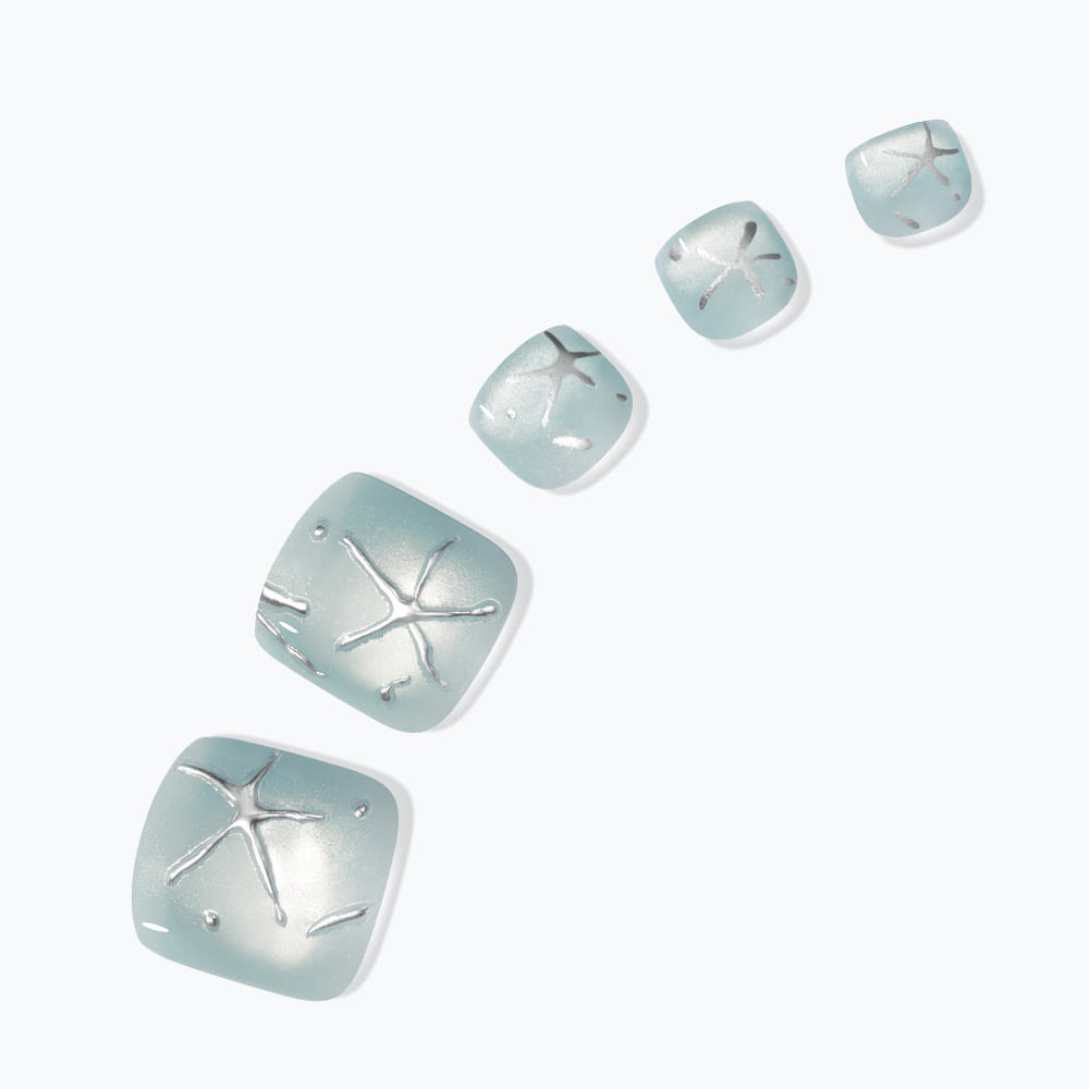 Gel press on toe nails