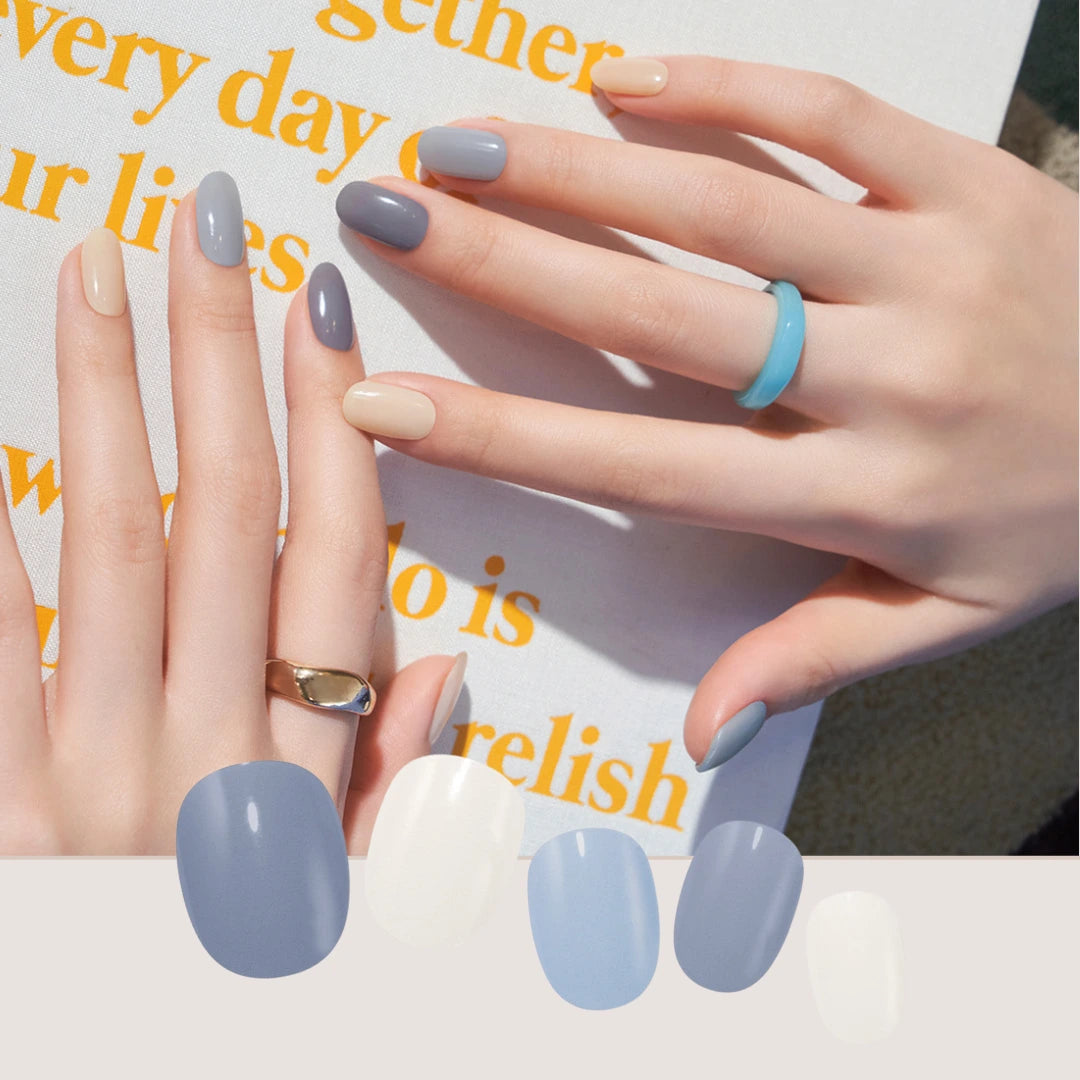 Blue Mellow(I)|Nail Stickers|Solar Gel