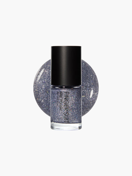 Finger Suit | Bluebell | 指甲油 | Glitter Nail Polish｜派對鏡球藍指甲油 | 銀藍閃片