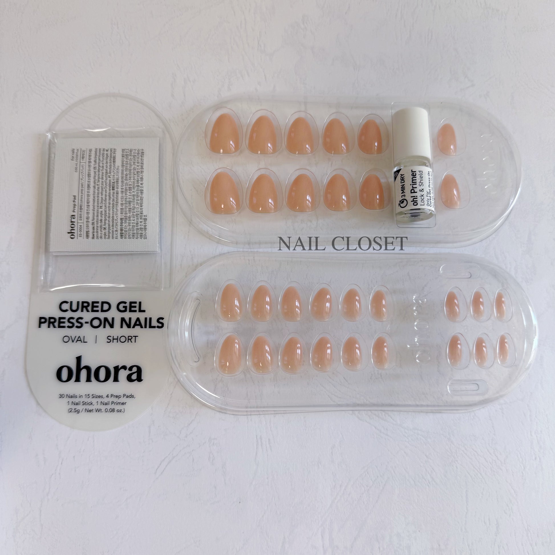 beige press-on nails