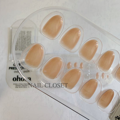 beige press-on nails