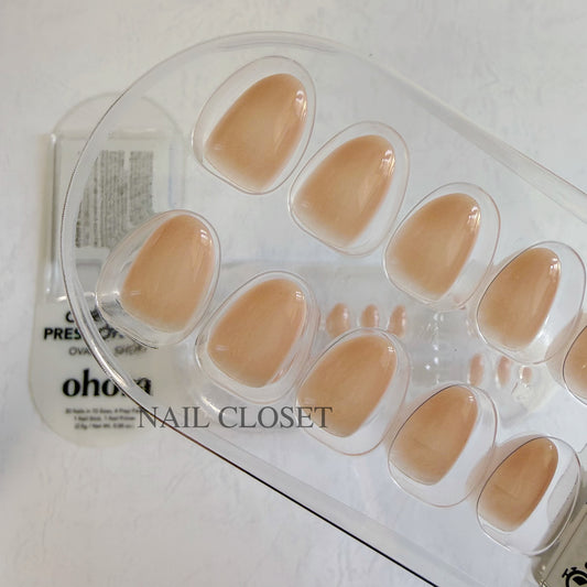 beige press-on nails