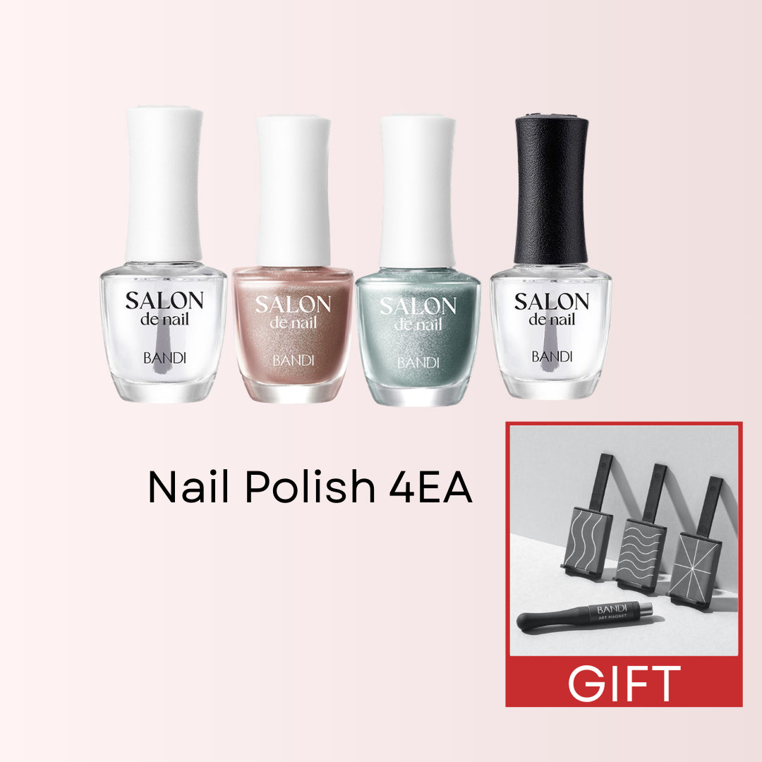 【持久防剝落】BANDI 免照燈貓眼指甲油「完美底面全效」套裝 (自選2色 + Base & Top) 🎁送專屬磁鐵