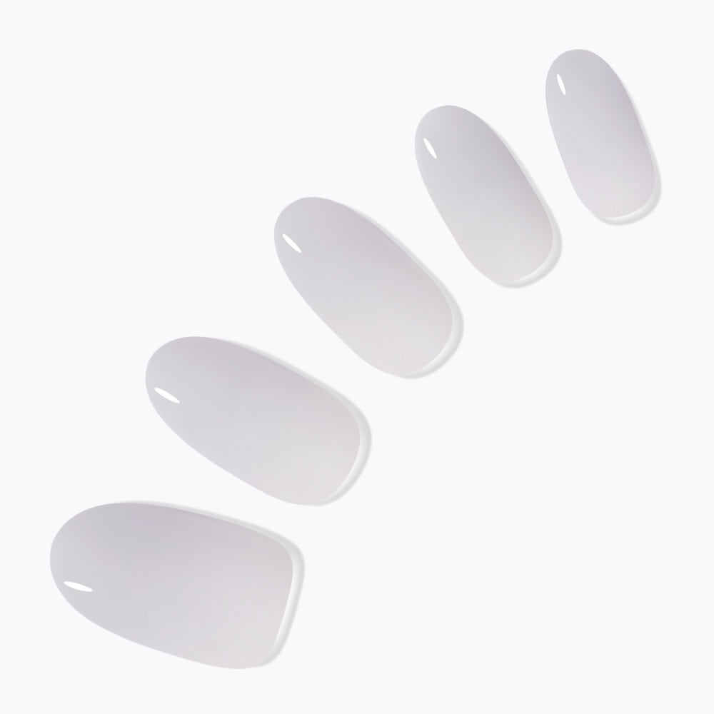 Dashing Diva Magic Press Cloud Ash sheer cloud grey Almond press-on nails
