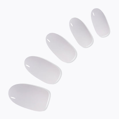Dashing Diva Magic Press Cloud Ash sheer cloud grey Almond press-on nails