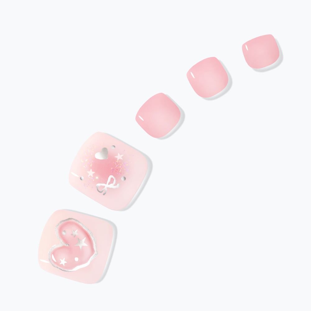 press-on pedicure