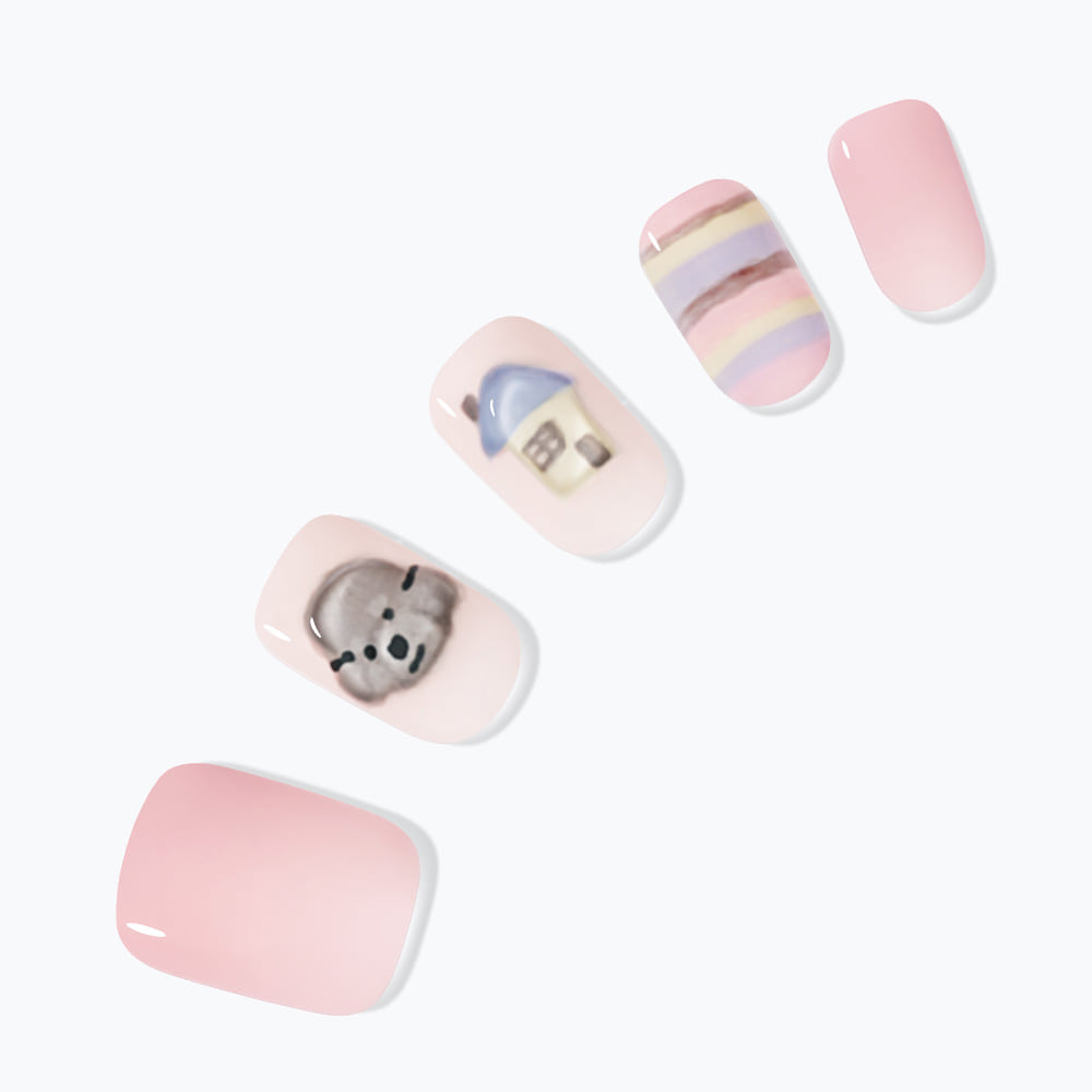 cute poodle press-on nails