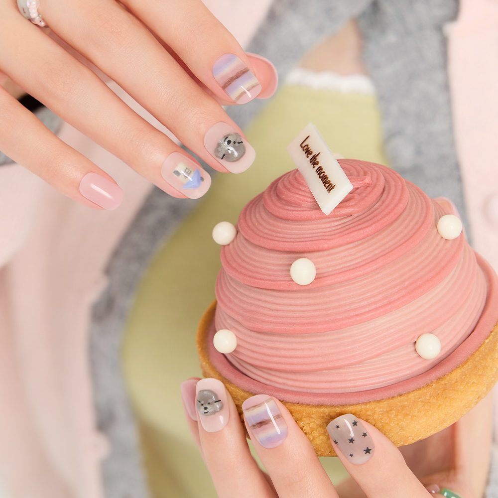 cute poodle press-on nails