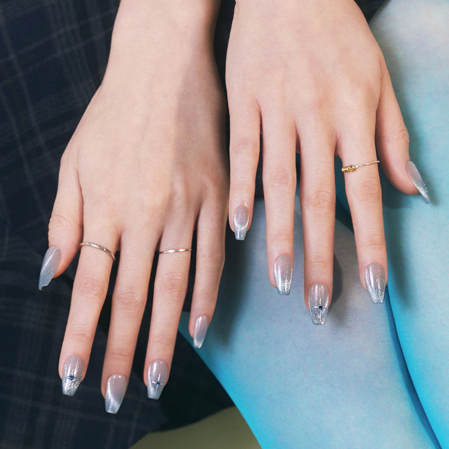 藍色貓眼穿戴甲