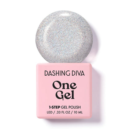 Dashing Diva - Discotheca | GEL甲油 | Glitter Gel | 銀色閃粉，光澤閃耀，指尖的亮眼焦點