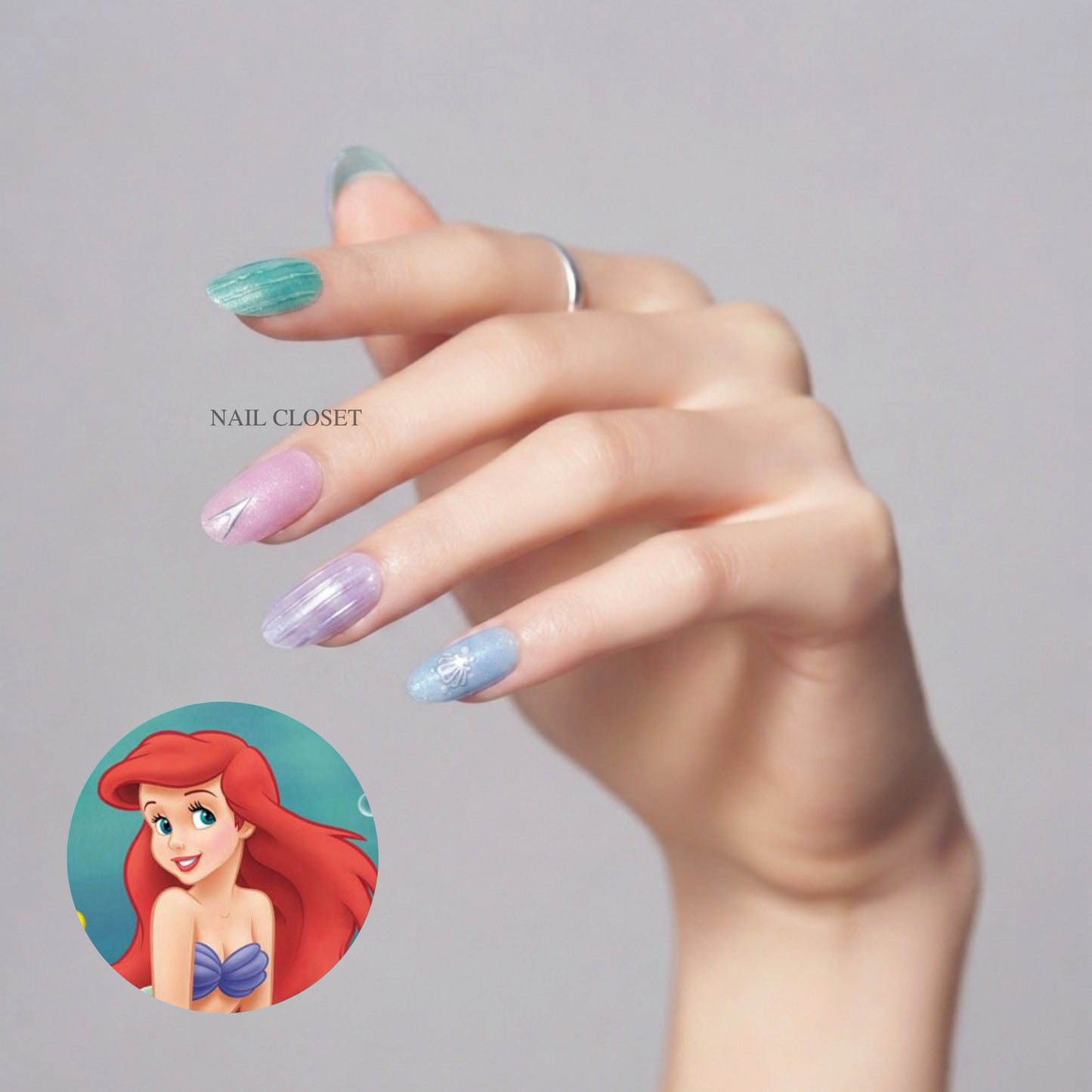 Disney Ariel nails