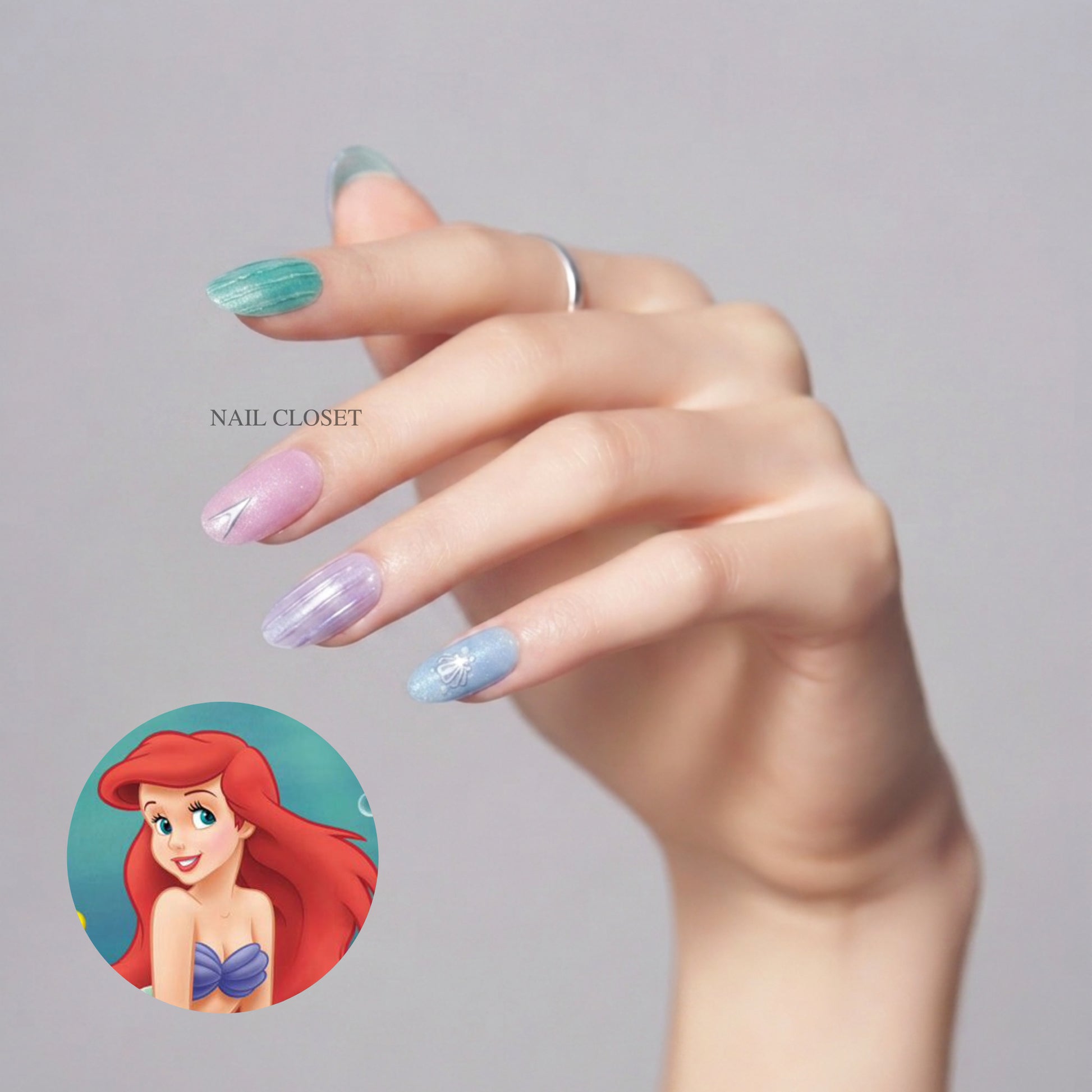 Disney Ariel nails