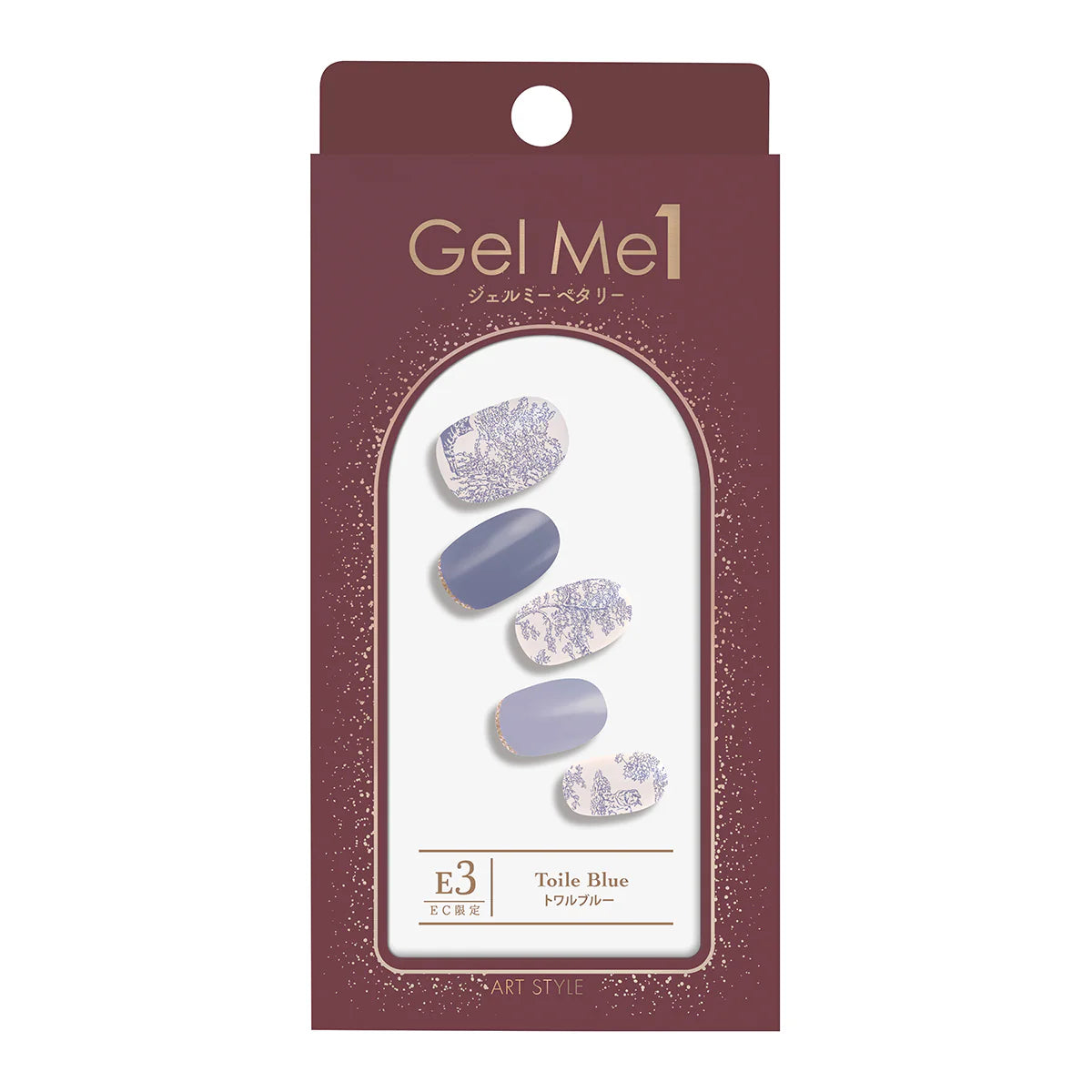 Gel Me1 Japan|EC03. Toile Bleu|指甲貼|Semi Cured Gel