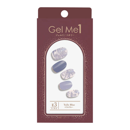 Gel Me1 Japan|EC03. Toile Bleu|指甲貼|Semi Cured Gel