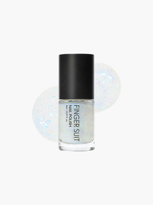 Finger Suit | Fairy Flake | 指甲油 | Glitter Nail Polish｜夢幻雪光指甲油 | 藍光片閃