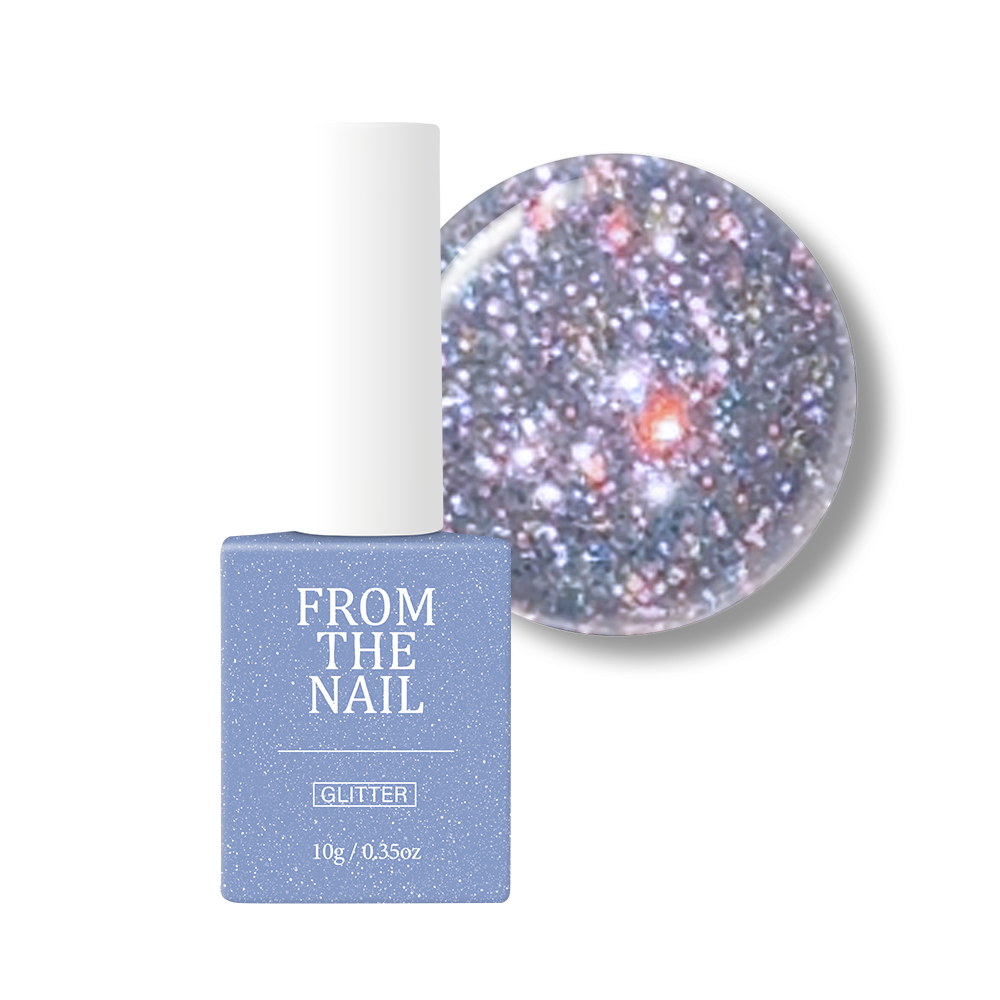Blue Glitter Gel Nail Polish