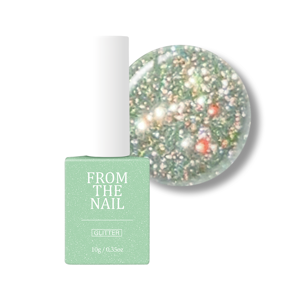 green gel nail polish