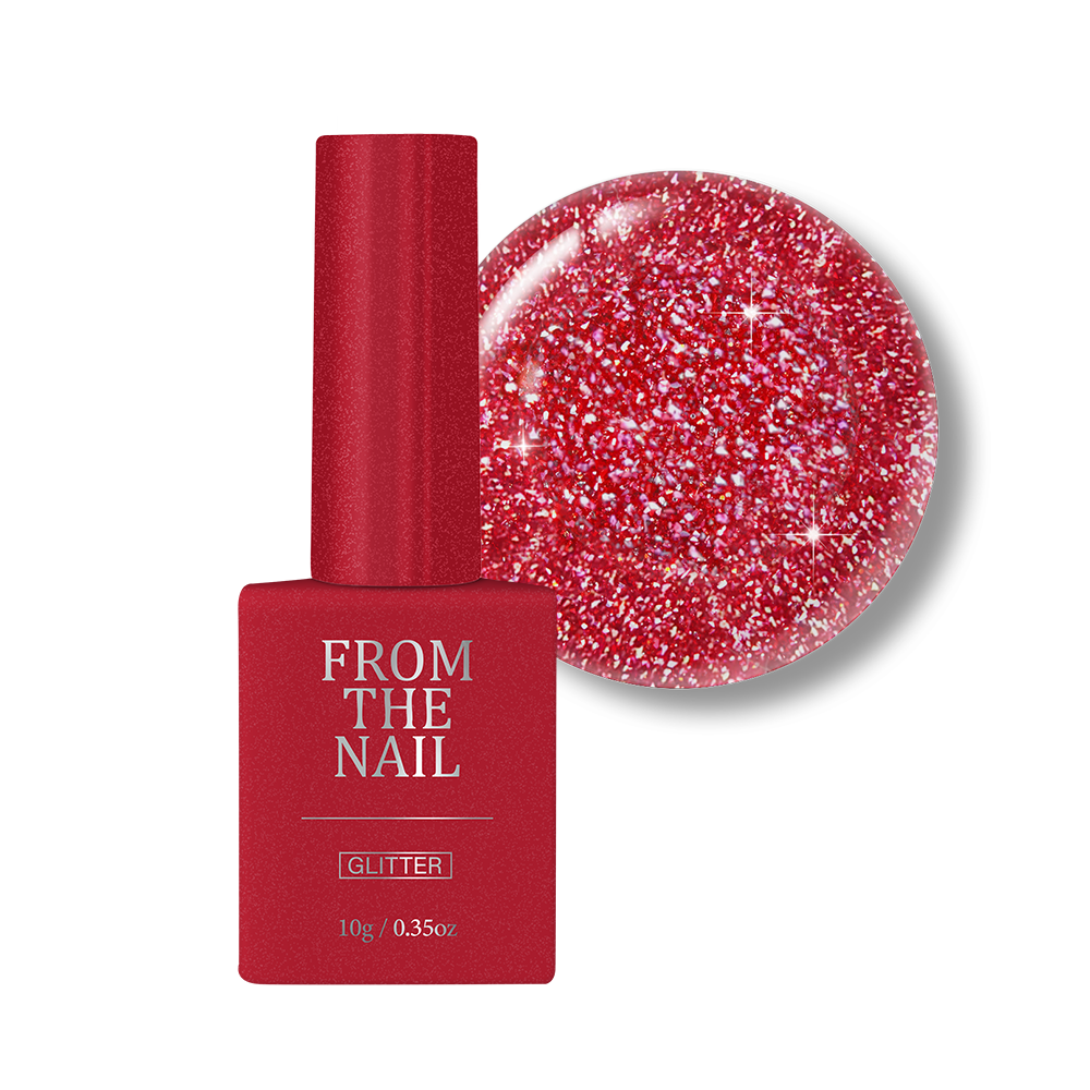 【From The Nail】反光閃粉凝膠 - #FG319 經典朱紅