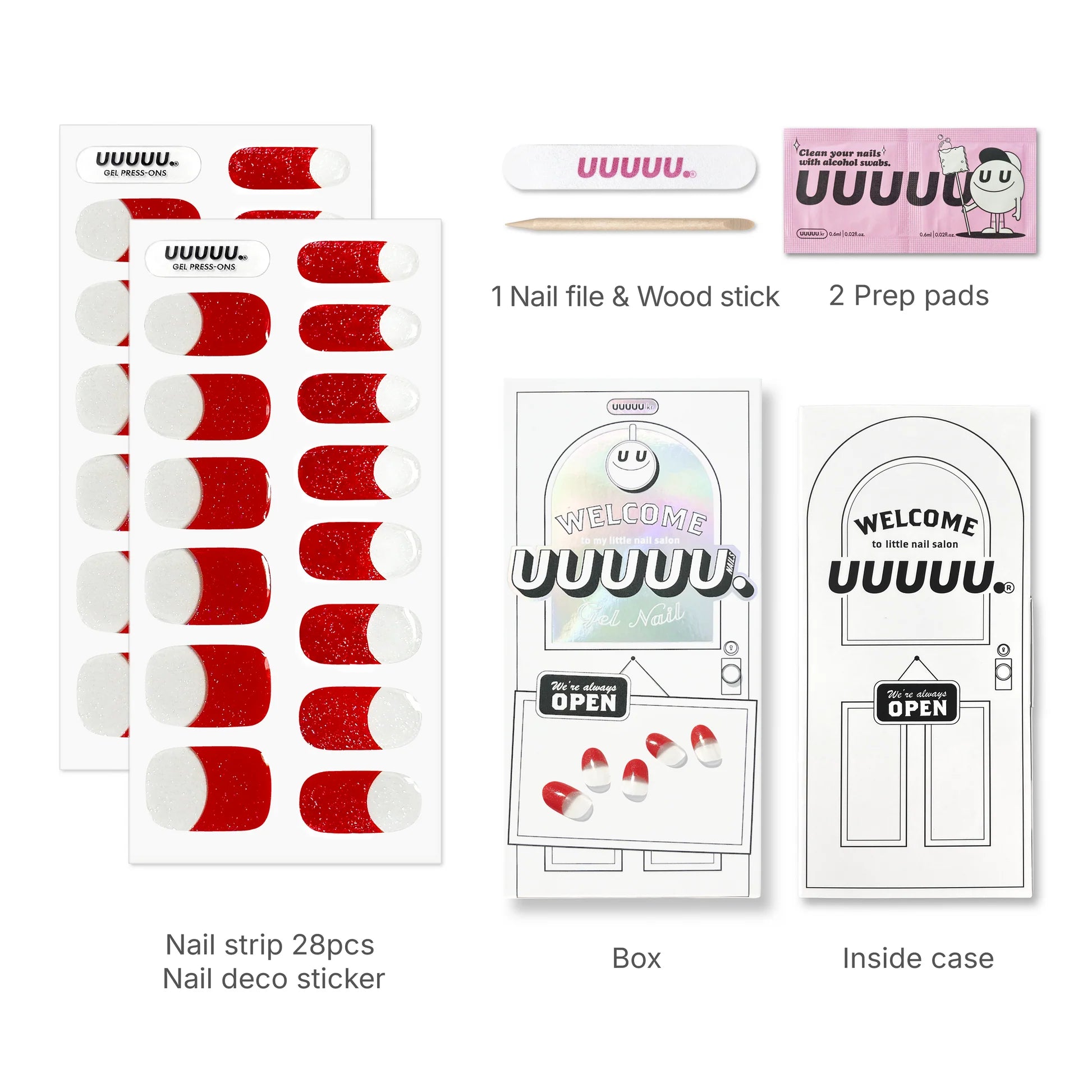 Gel Nail Stickers with UV light