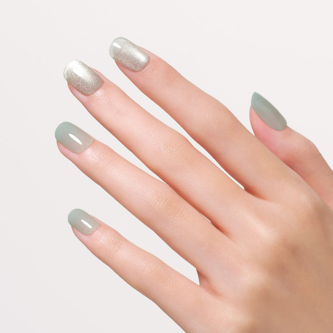 薄荷綠貓眼穿戴甲