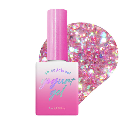 [Yogurt Nail] 'Aloha' Glitter Gel #G11 Pink Hawaii||Glitter Gel