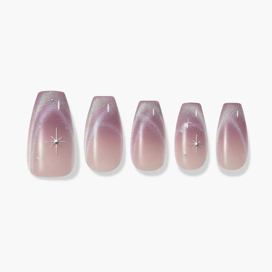 紫色貓眼穿戴甲