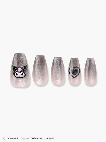 Finger Suit Kuromi Gel甲 ｜Greedy (Coffin) | 穿戴甲| Press On Nail