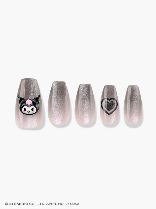 Finger Suit Kuromi Gel甲 ｜Greedy (Coffin) | 穿戴甲| Press On Nail