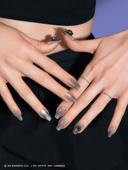 Finger Suit Kuromi Gel甲 ｜Greedy (Coffin) | 穿戴甲| Press On Nail