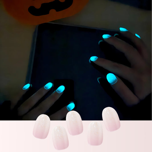 (Halloween Nails 2025) 萬聖節夜光指甲貼 Romantic Neon Glow|指甲貼|Hard Gel |Edgeu