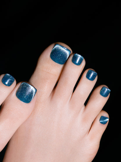 Finger Suit Ice Blue Pedi | 穿戴甲（腳甲）| Press On Pedicure