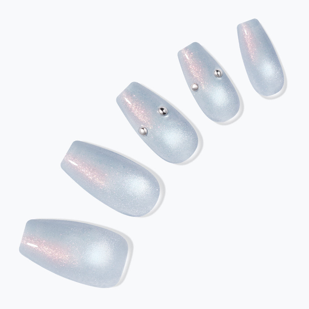 Cat eye press-on nails Autumn