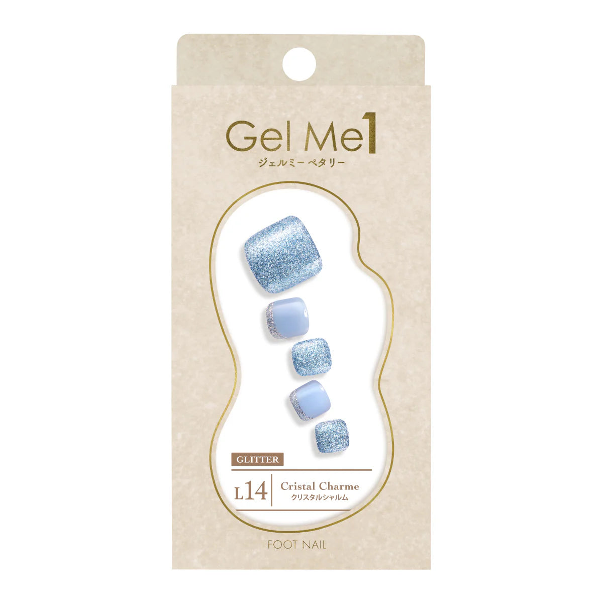 Gel Me1 Japan|L14 Crystal Charm|腳甲貼|Semi Cured Gel