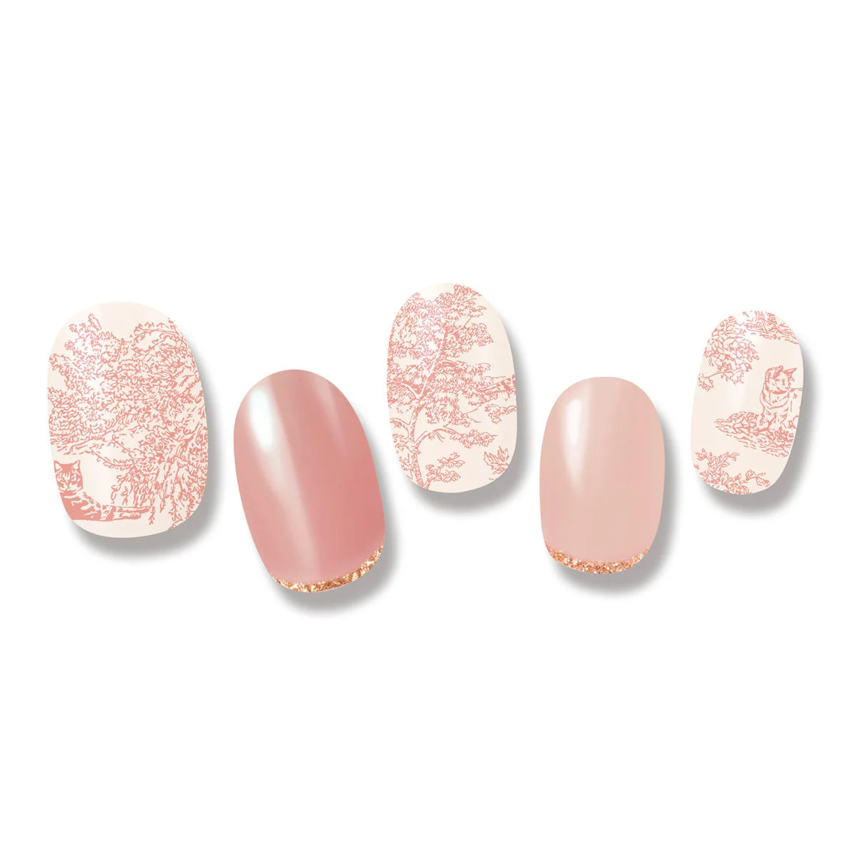 Gel Me1 Japan|L19. Toile Pink|指甲貼|Semi Cured Gel