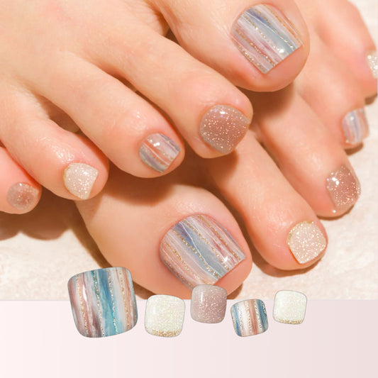 Gel Me1 Japan|L23 Luminous Sand|腳甲貼|Semi Cured Gel