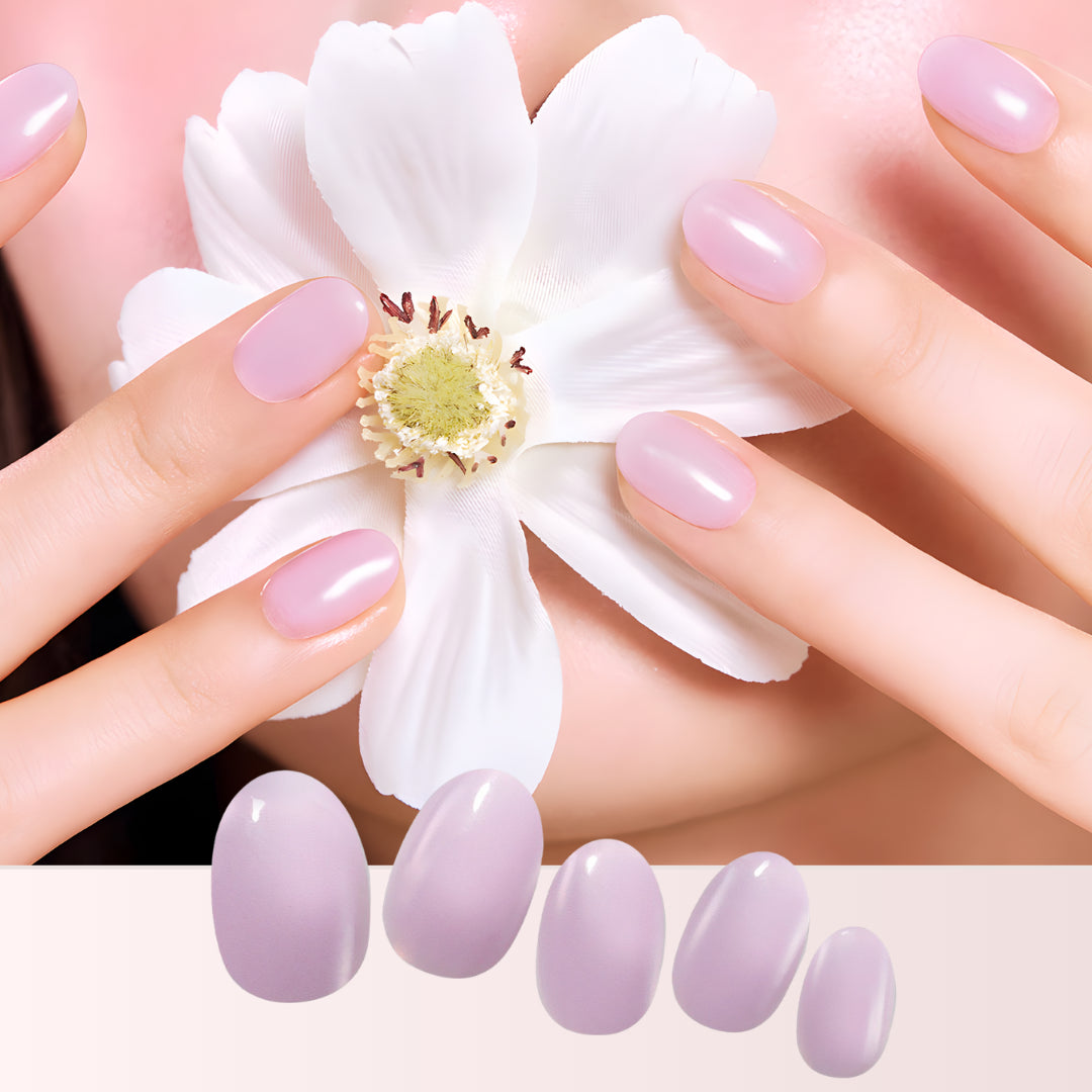 Lavender Solar Gel Nails | No UV Lamp Required