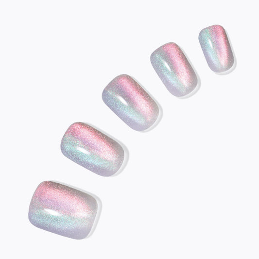 Dashing Diva Magic Press- Aurora Blue (Regular Round) | 穿戴甲| Press On Nail
