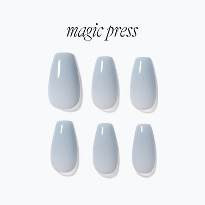 Dashing Diva Magic Press-Blue Gray (Coffin) | 穿戴甲| Press On Nail